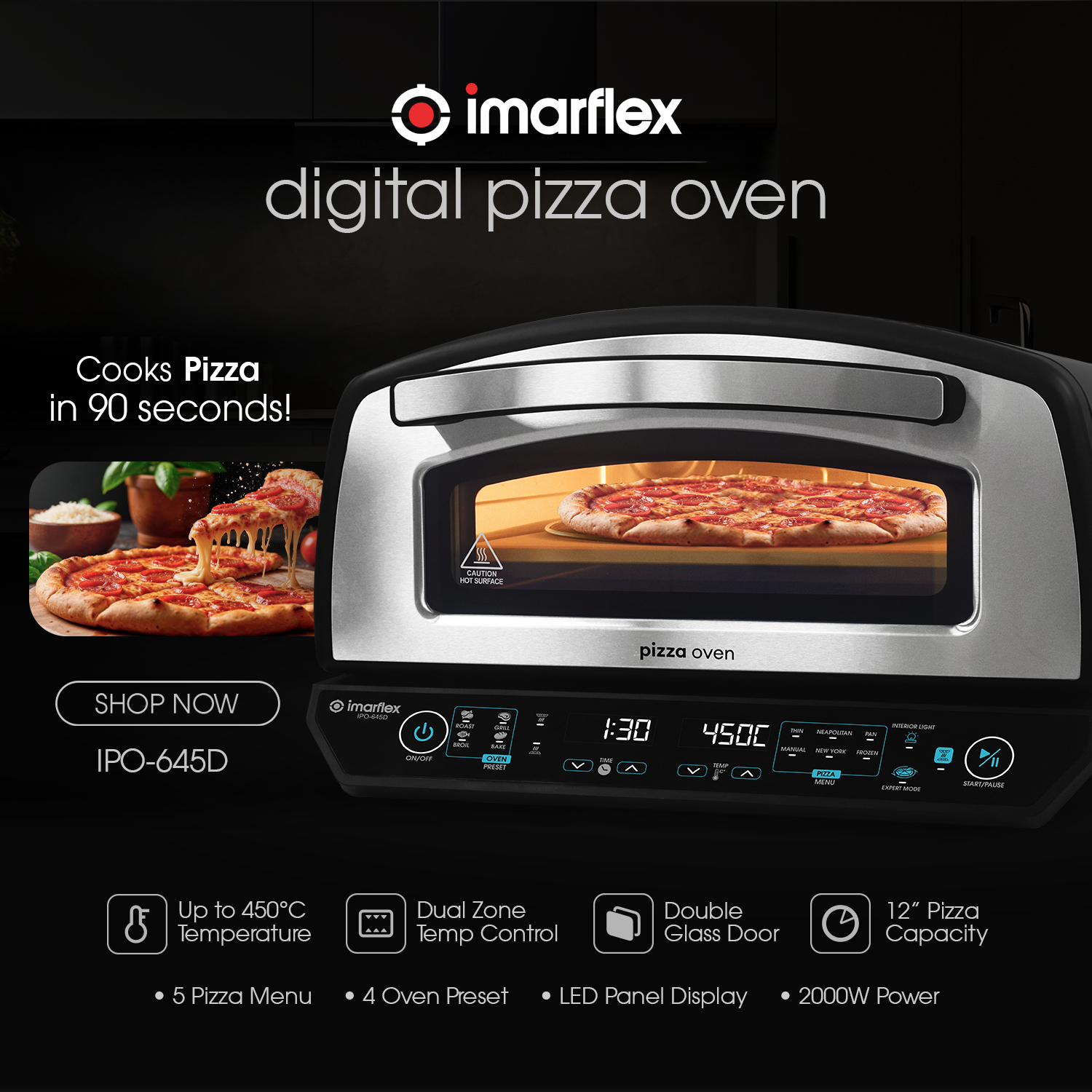 Imarflex Digital Pizza Oven